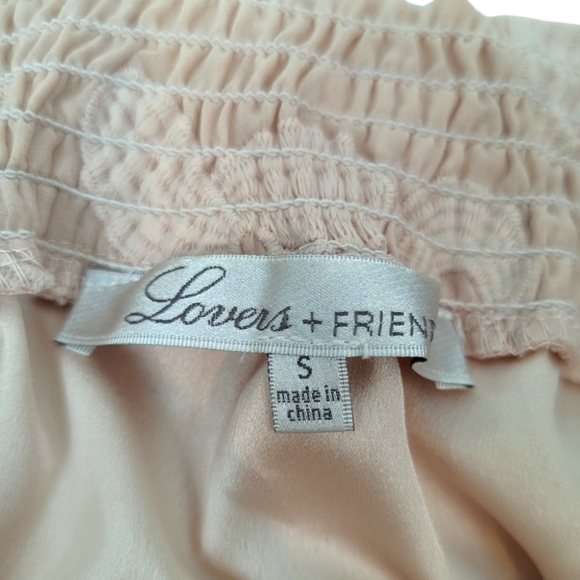 Lovers + Friends Kory Off The Shoulder Dress Womens Small Blush Pink Long Sleeve - Picture 13 of 15